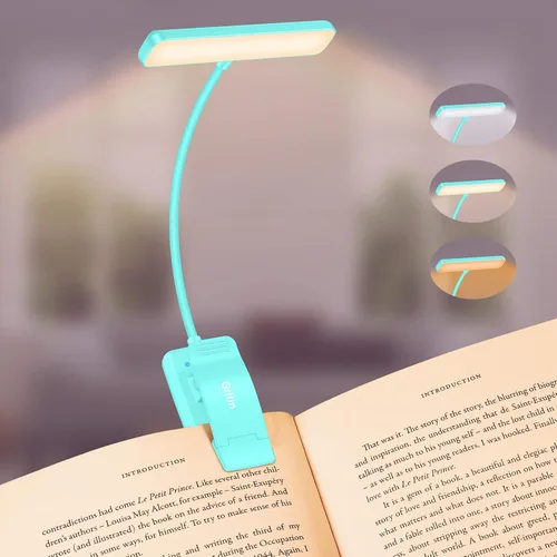 Vista 13 de Gritin Luz de libro recargable de 19 LED para leer en la cama Blanco