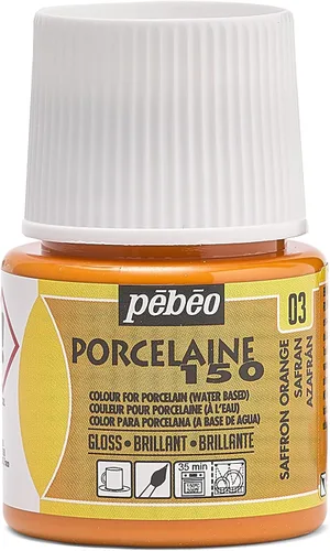 Vista 15 de Pebeo Porcelaine 150 - Pintura para porcelana de alto brillo a base de agua, botella de 45 ml - Negro abismo