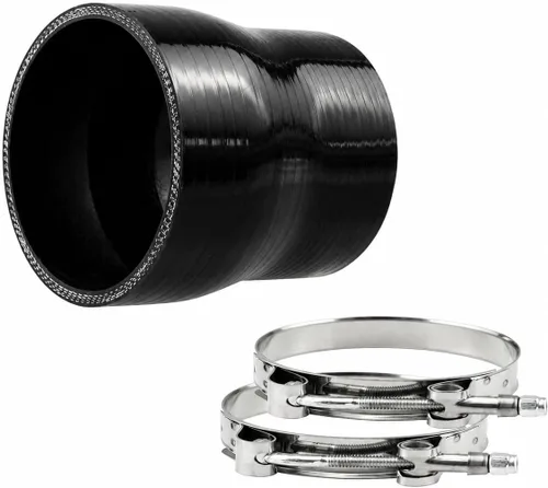 Vista 5 de Ucreative Acoplador recto de manguera de silicona ID 2.0" a 2.5" (51mm a 63mm) de 4 capas con abrazaderas de perno en T 4 capas, 0.197 in