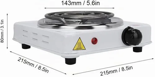 Vista 5 de Estufa eléctrica del hogar, mini estufa eléctrica portátil adecuada para olla caliente (estándar de EE. UU. 110V)