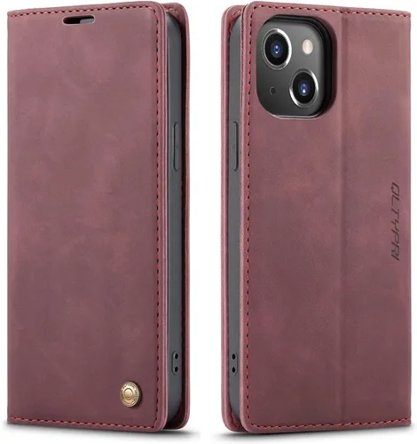 Vista 61 de QLTYPRI Para iPhone Air Case Wallet Con Tarjetero, Vintage PU Cuero Kickstand Cierre Magnético A Prueba De Golpes Folio Libro Funda Para IPhone 17
