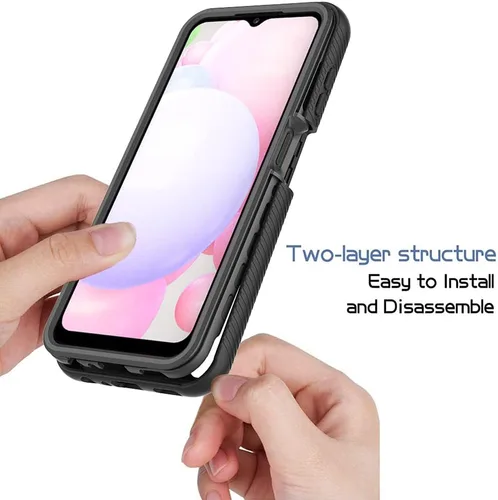 Vista 3 de Funda protectora para Samsung Galaxy A13 4G, anticaídas y absorción de golpes para Samsung SM-A135F/DS Galaxy A13 4G / SM-A135M/DS SM-A135F/DSN Negro