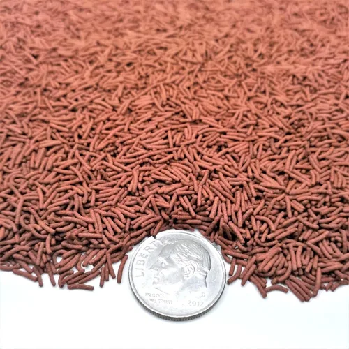 Vista 3 de Micro palitos de hundimiento de color intenso como gusano para disco, cíclidos, koi y peces de estanque, todos los peces tropicales... tarro de 4