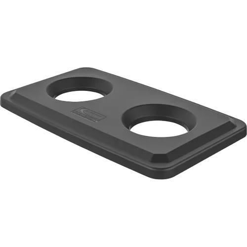Vista 2 de Suncast Commercial Tapa de resina con tapa doble abatible para botes de basura delgados de 23 galones, diseño a presión para una fácil eliminación