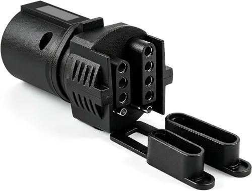 Vista 8 de Enchufe de remolque de 7 pines con sello impermeable Adaptador de reemplazo de cableado de remolque de 7 puntas Conector lateral de remolque redondo