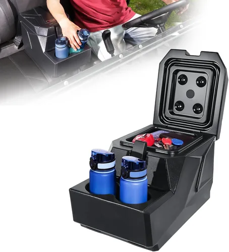 Vista 9 de StarknightMT Caja de Reposabrazos de Consola Central UTV con Portavasos, Ajuste Universal para Asiento de Banco, Almacenamiento Compatible