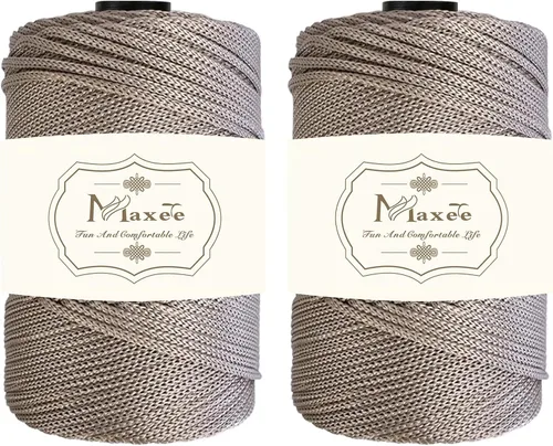 Vista 35 de Cordón de macramé de poliéster de alta calidad de 0.118 in × 218 yardas, 0.118 in, 100% polipropileno, ideal para ganchillo, ganchos de pared