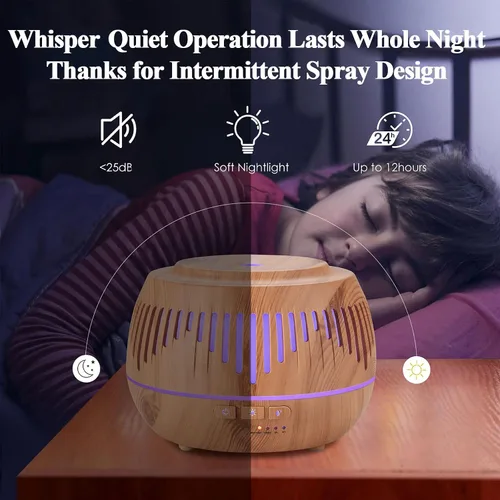 Vista 4 de Humidificadores para dormitorio, habitación grande, hogar, bebé, niños, toda la casa, hotel, oficina, escritorio, planta, 16.9 fl oz, lindo