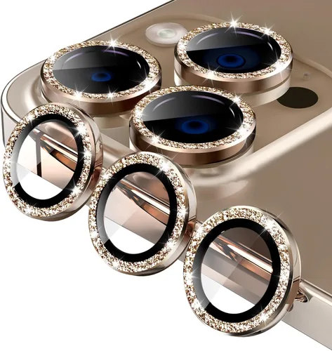 Vista 10 de Jeluse Paquete de 2 protectores de lente de cámara para iPhone 16 Pro Max/iPhone 16 Pro/iPhone 15 Pro Max/iPhone 15 Pro/iPhone 14 Pro Max/iPhone 14