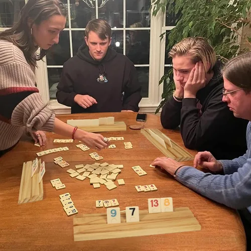 Vista 7 de Juego original de Rummy Cube para 2-4 jugadores, juegos de mesa familiares