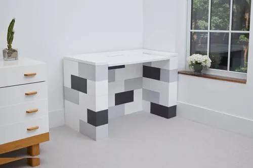 Vista 2 de EverBlock Simplicity - Kit de escritorio 48 pulgadas de largo x 24 pulgadas de ancho x 30 pulgadas de alto Bloques de construcción modulares