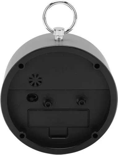 Vista 4 de soobu Reloj despertador circular, pequeño despertador circular alimentado por batería con botón de encendido y apagado para dormitorio de noche