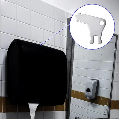 Vista 4 de 15 llaves dispensadoras de toallas de papel, dispensador de papel higiénico de metal, llave dispensadora de papel higiénico práctica compatible