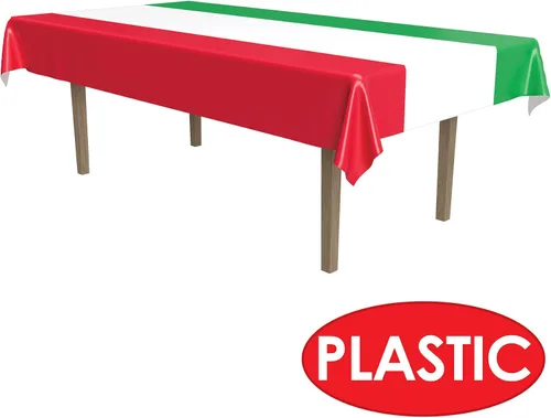 Vista 3 de Beistle Mantel internacional, 54 x 108 pulgadas, mantel de plástico, mantel rectangular, decoraciones italianas, mantel mexicano, decoraciones