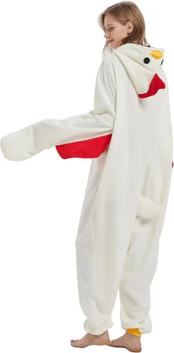 Vista 3 de MAJ&COS Pijama de animal mameluco para adultos, disfraz de dibujos animados, cosplay, Navidad, para mujeres y hombres