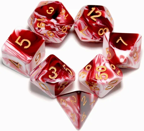 Vista 7 de Juego de dados DND de 7 piezas (azul negro)