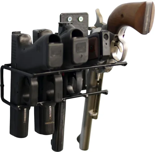 Vista 9 de BOOMSTICK Estante de montaje en pared para pistola con revestimiento de vinilo negro