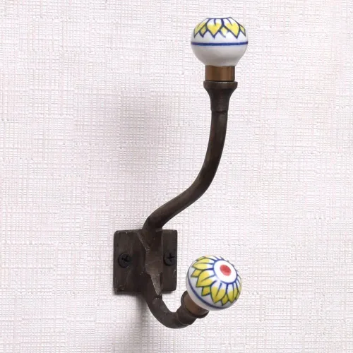 Vista 17 de Indian Shelf Ganchos de pared para colgar abrigos, ganchos de pared bohemios negros Perchero de pared Ganchos para colgar toallas Ganchos