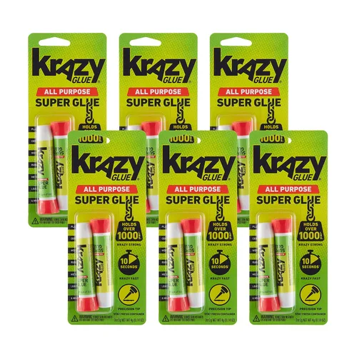 Vista 4 de Krazy Glue KG58548R Tubo de Superpegamento Multiusos de 0.07 Oz; Excelente para Reparaciones Domésticas Cotidianas; Forma un Enlace Extra Fuerte