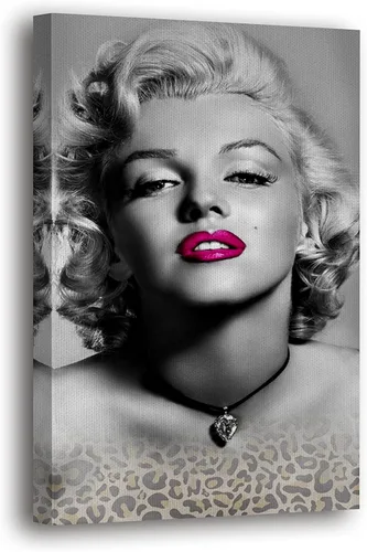 Vista 10 de SpiritualHands Marilyn Monroe - Lienzo decorativo para pared y póster – Decoración femenina moderna de maquillaje femenino, impresión de moda