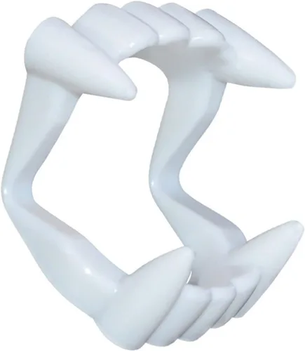 Vista 4 de 12 Vampire Fangs, color blanco, de plástico dientes, Costume Accessory Party Favors