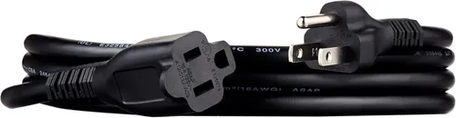 Vista 23 de Amazon Basics - Cable de extensión de 3 pies, extensor de toma de 3 clavijas, cable de extensión para interiores, 13 amperios, 125V, color negro