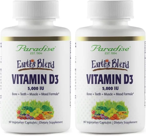 Vista 10 de Paradise Herbs Earth's Blend Vitamina D3, 90 Cápsulas Vegetarianas