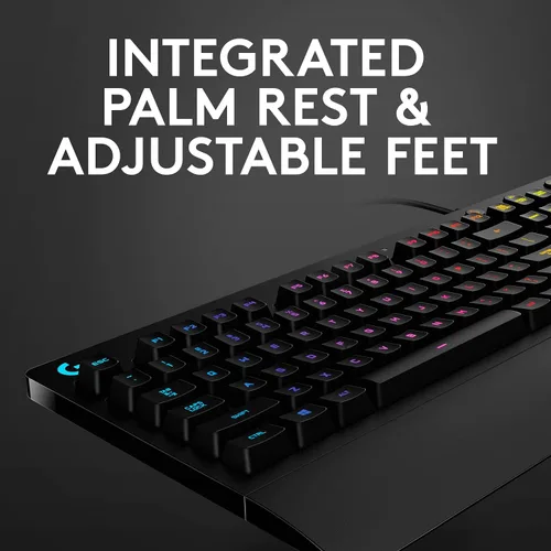 Vista 5 de Logitech G213 Prodigy Teclado para videojuegos, teclas retroiluminadas LIGHTSYNC RGB - Negro
