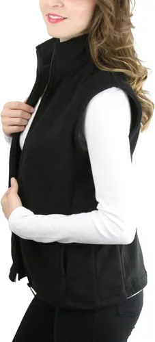 Vista 3 de ToBeInStyle Chaqueta de forro polar de cuello alto con cremallera para mujer