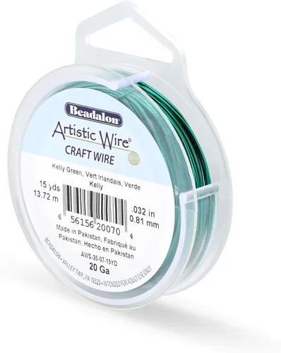 Vista 154 de Artistic Wire, Alambre de cobre de color chapado en plata de calibre 18, resistente al deslustre, amatista, 20 pies
