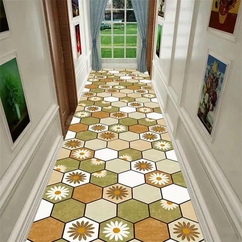 Vista 23 de Alfombra de pasillo de arco iris, 1.3 x 7 pies, alfombra de pasillo de abstracción interior, alfombra de pasillo para sala de estar para pasarela 10
