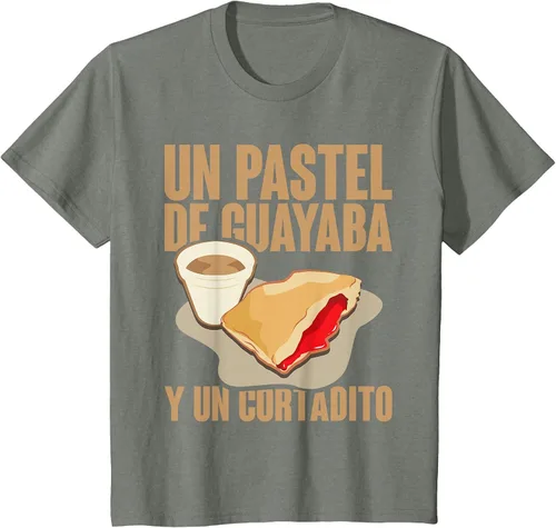Vista 18 de Funny Cuban Coffee Guayaba Guava Breakfast T Shirt T-Shirt Asphalt Grey