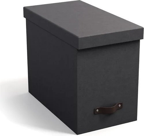 Vista 6 de Bigso John Caja de archivos de escritorio, solución de almacenamiento y organizador de documentos para documentos importantes, caja de archivos