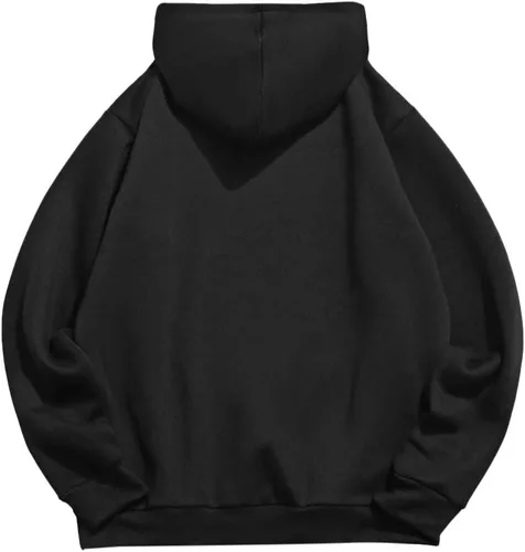 Vista 37 de ZAFUL Sudadera con capucha con cordón para hombre, unisex, de manga larga, sudadera casual
