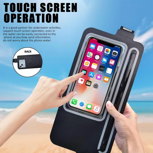 Vista 4 de Bolsas secas para teléfono, 01-negro transparente, Moda Moderna Clásico Retro