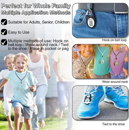 Vista 6 de Contador de pasos 3D simple, podómetro para caminar, rastreador de pasos con cordón para el cuello/mosquetón para hombres, mujeres, adolescentes