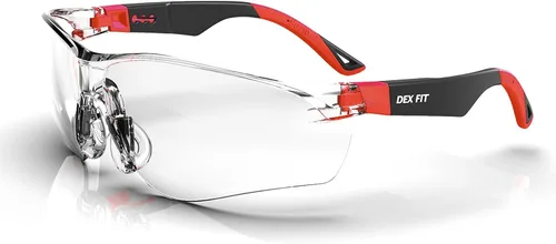 Vista 18 de DEX FIT Gafas de seguridad SG210N – Antivaho y resistentes a los arañazos Z87.1 protección ocular, patillas ajustables y agarre antideslizante
