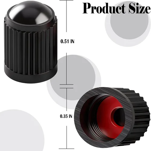 Vista 77 de 10 piezas de tapas de válvula de neumático TPMS con vástago largo, tapas de válvula de rueda de plástico negro para TPMS TR20008, tapas de vástago