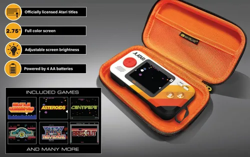 Vista 5 de My Arcade Atari Pocket Player Bundle: Portable Video Game Console with 100 Games, Travel Case and Screen Protector Included