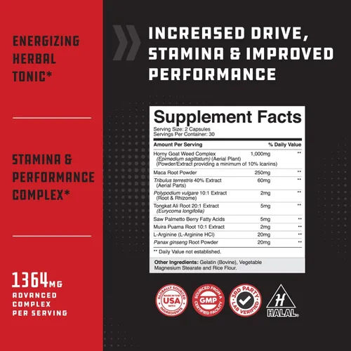 Vista 3 de Paquete de píldoras de creatina trifásica de 0.18 oz y refuerzo de prueba de fuerza extra para hombres, ganador de masa muscular y recuperación