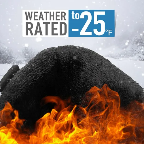 Vista 5 de Botas de nieve para hombre, impermeables, aisladas, de invierno, color negro, con forro de piel de goma, cálidas, ligeras, para exteriores, suela