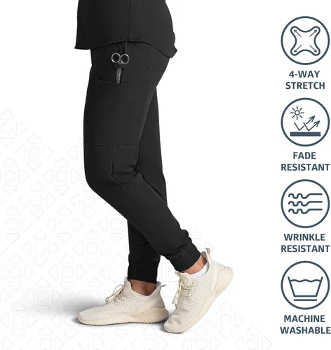 Vista 2 de ave.. First Women's Scrub Pants Negro