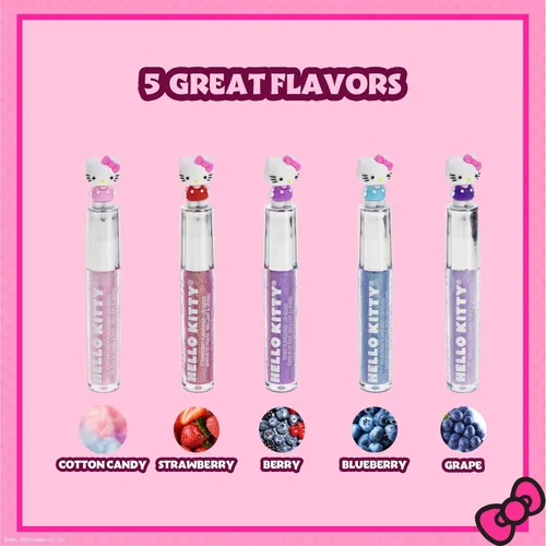 Vista 2 de Hello Kitty - Juego de maquillaje hidratante de 5 piezas a base de plantas, para niñas, niños pequeños, perfecto para fiestas, fiestas de pijamas
