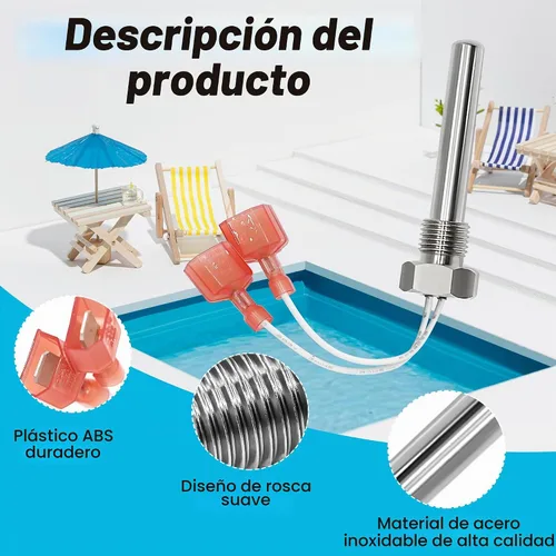 Vista 2 de Funmit 42002-0024S Sensor de Flue de Pila de Reemplazo para Sistema Eléctrico de Calentadores de Piscina y Spa Pentair Sta-Rite MasterTemp