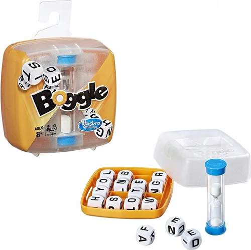 Vista 5 de Hasbro Gaming Boggle Classic Game Juegos de búsqueda de palabras Edades 8+ 1 o más jugadores Tamaño portátil para viajes Divertidos