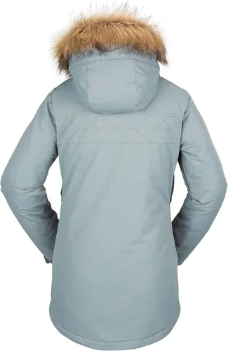 Vista 2 de Volcom Fawn - Chaqueta con capucha para mujer con aislamiento para snowboard y esquí Violeta Violet Ice