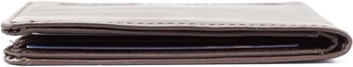 Vista 3 de Big Skinny Billetera de cuero con bolsillo con cremallera, para hombre