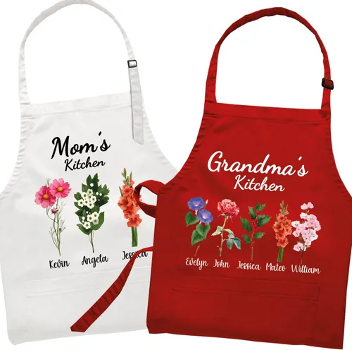 Vista 6 de 7th Hill Delantal Personalizado para Mujeres, Regalos Personalizados para Mamá, Regalos de Abuela, Regalos del Día de la Madre para Mujeres, Regalos