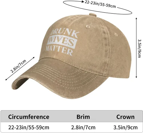Vista 25 de Funny Gift Hat Drunks Wives Matter Hat for Men Baseball Hat Vintage Cap