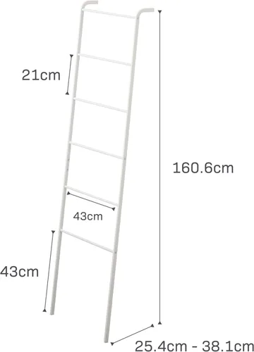 Vista 7 de Yamazaki Colgador de escalera inclinada para el hogar - Soporte para estante de almacenamiento de baño
